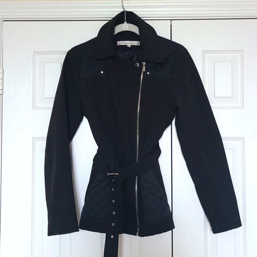 Kenneth Cole All weather Bomber Jacket Quilted-Black sz S